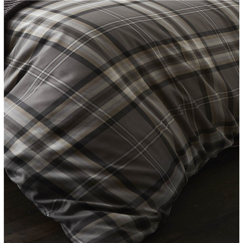 Catherine Lansfield Kelso Charcoal Duvet Set King - Image 4