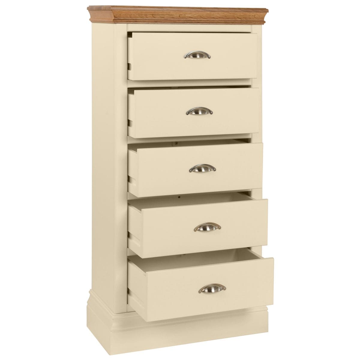 Maine 5 Drawer Wellington in Ivory - Image 2