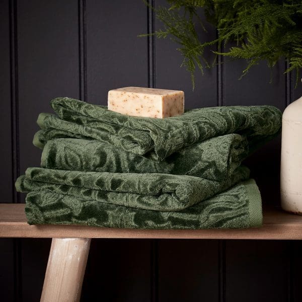 Morris & Co St James Green Towel Collection