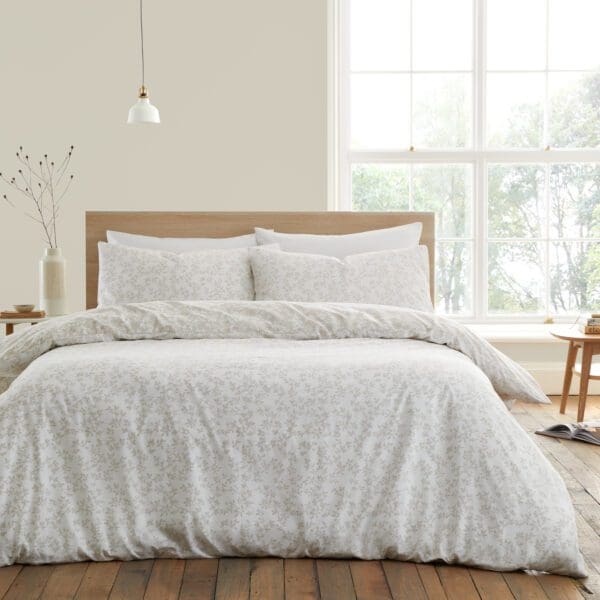 Bianca Shadow Leaves Natural Duvet Set King - Image 2
