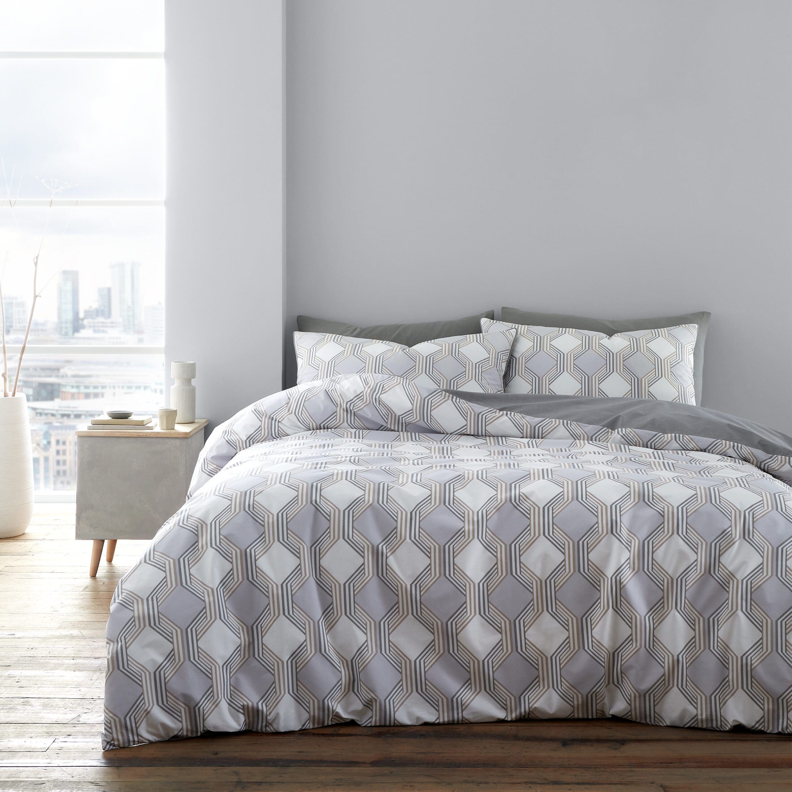 Bianca Atticus Geometric Duvet Set Superking
