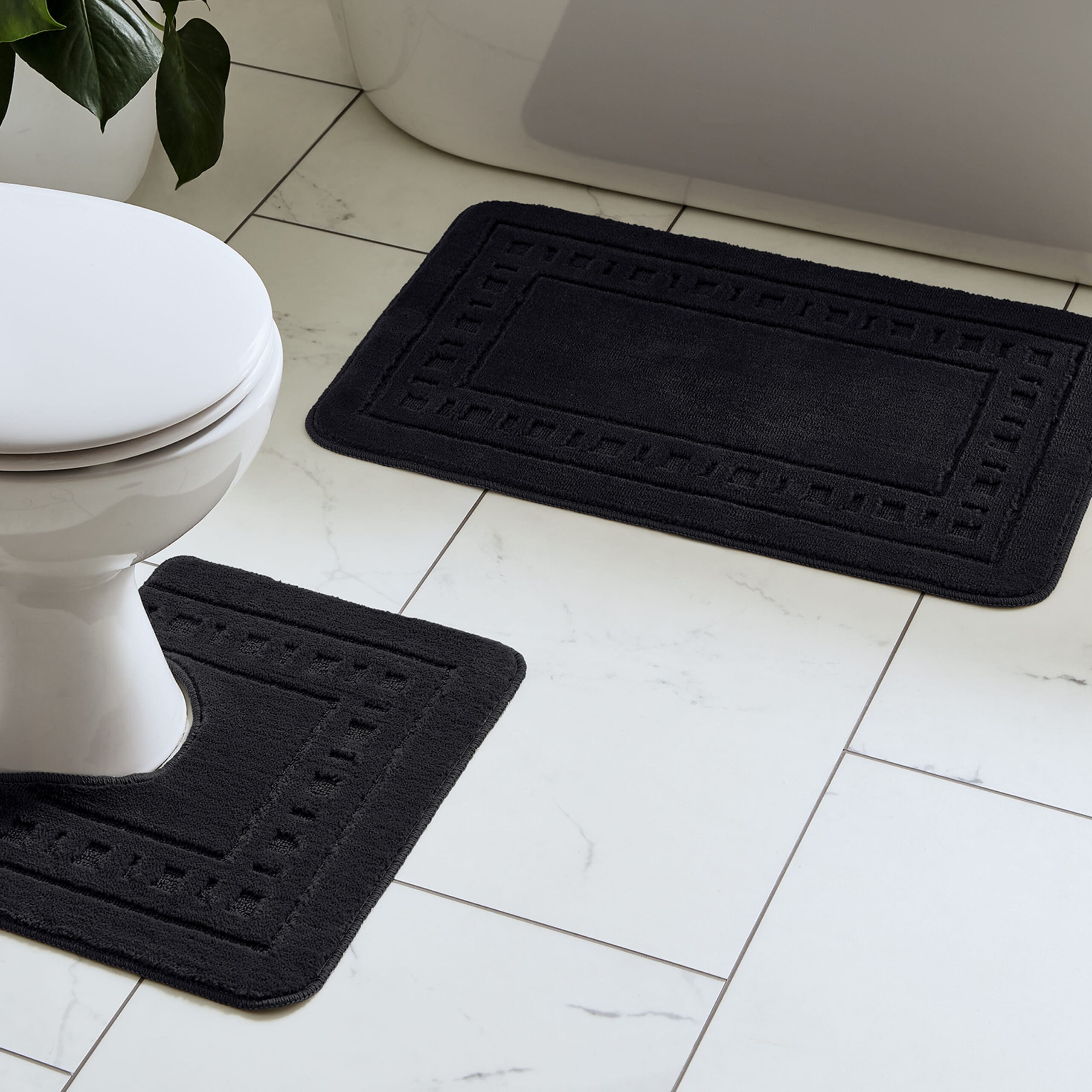 Catherine Lansfield Armoni Bath Set in Black