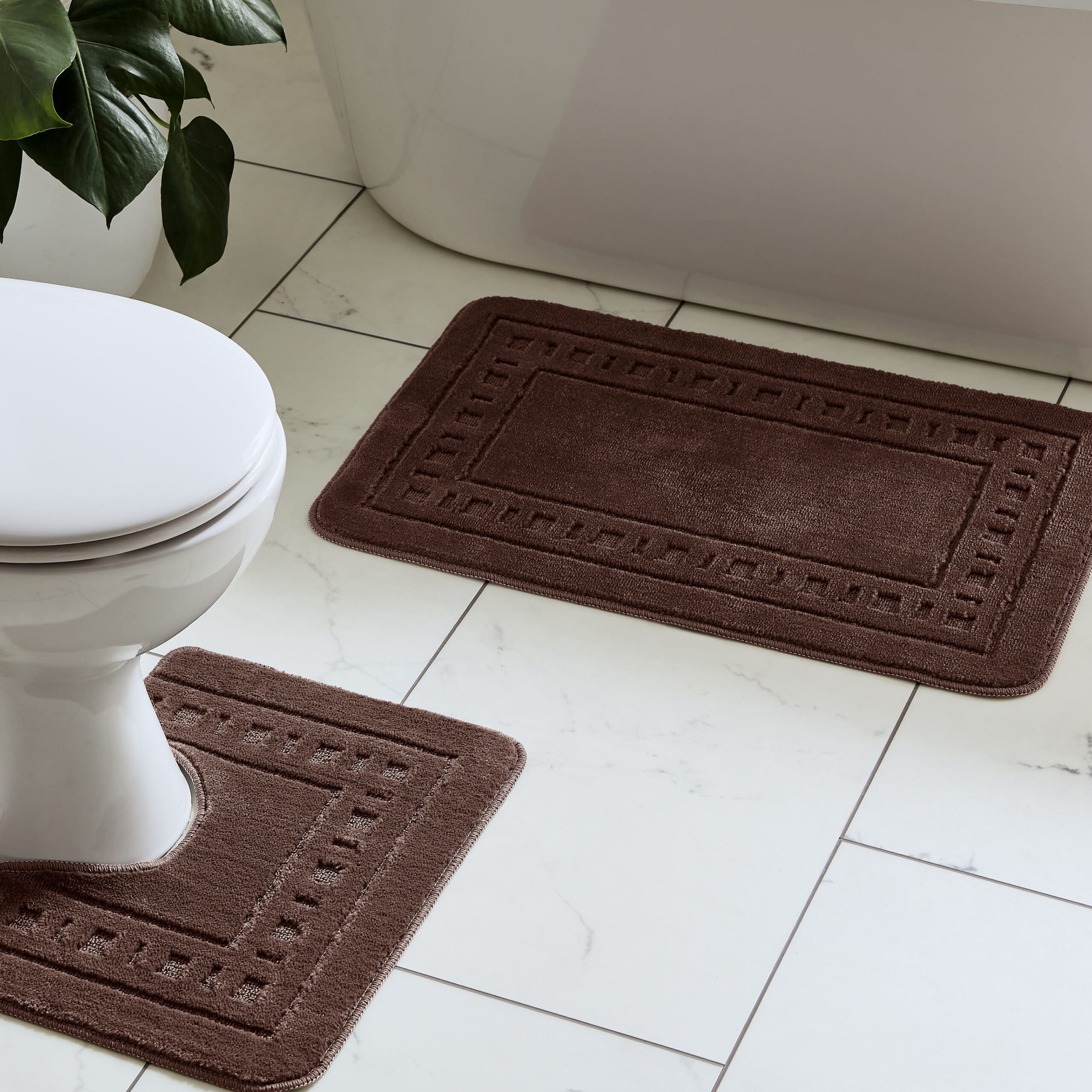 Catherine Lansfield Armoni Bath Set in Chocolate