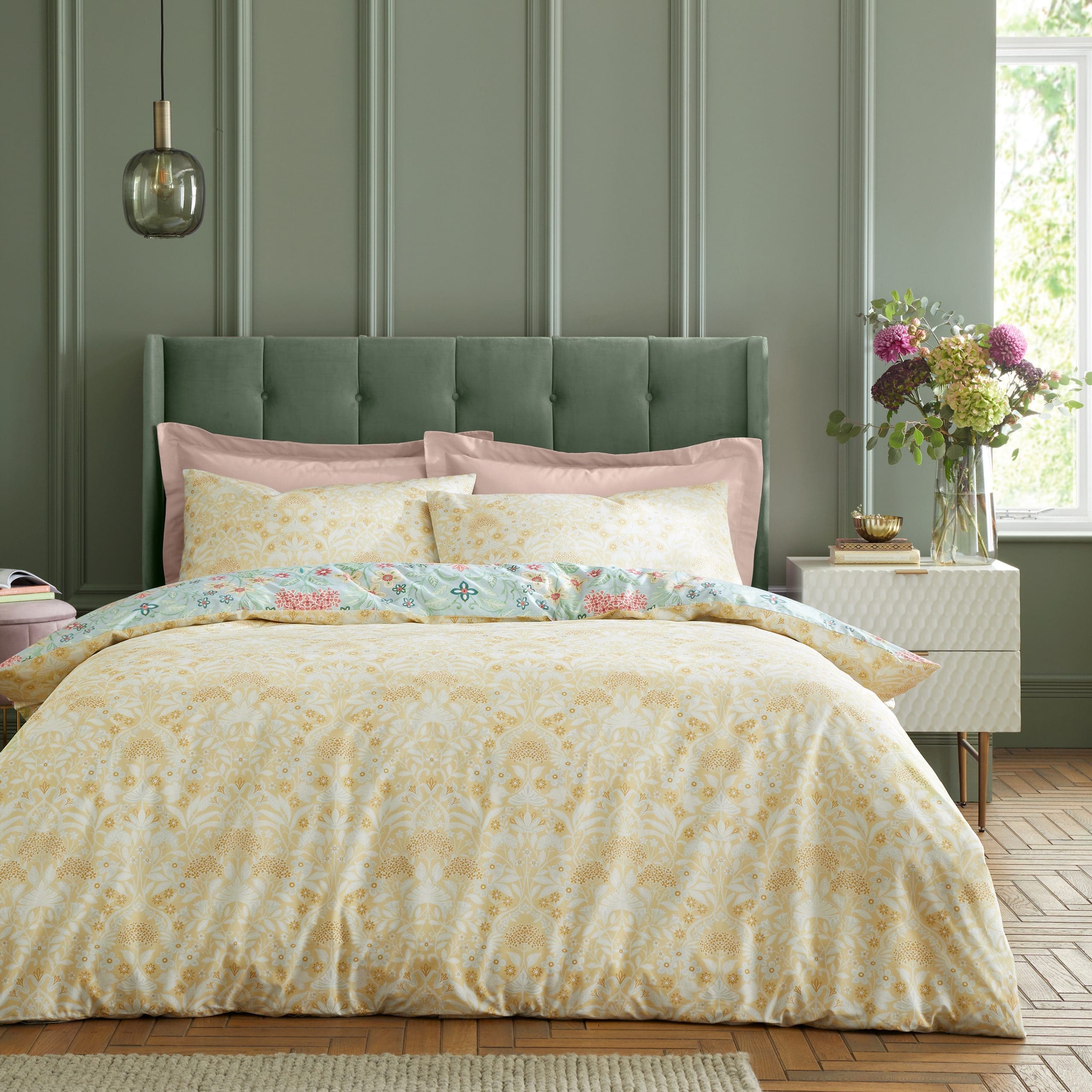 RHS Art Deco Hydrangea Duvet Set Single - Image 2