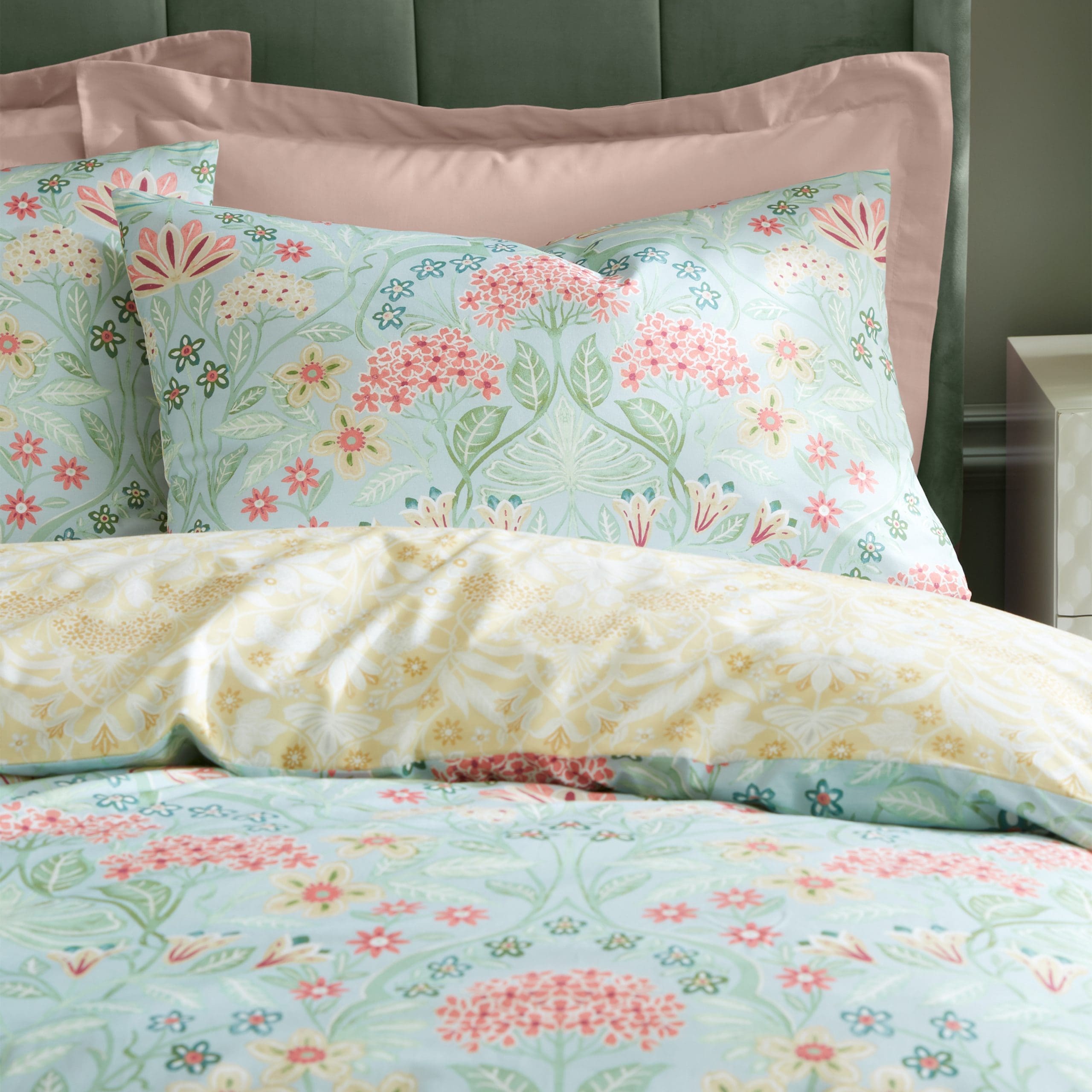 RHS Art Deco Hydrangea Duvet Set Single - Image 4