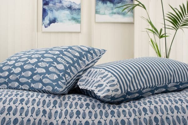 Lobster Creek Small Fish Duvet Set King - Image 4