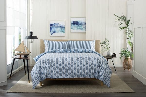 Lobster Creek Small Fish Duvet Set King
