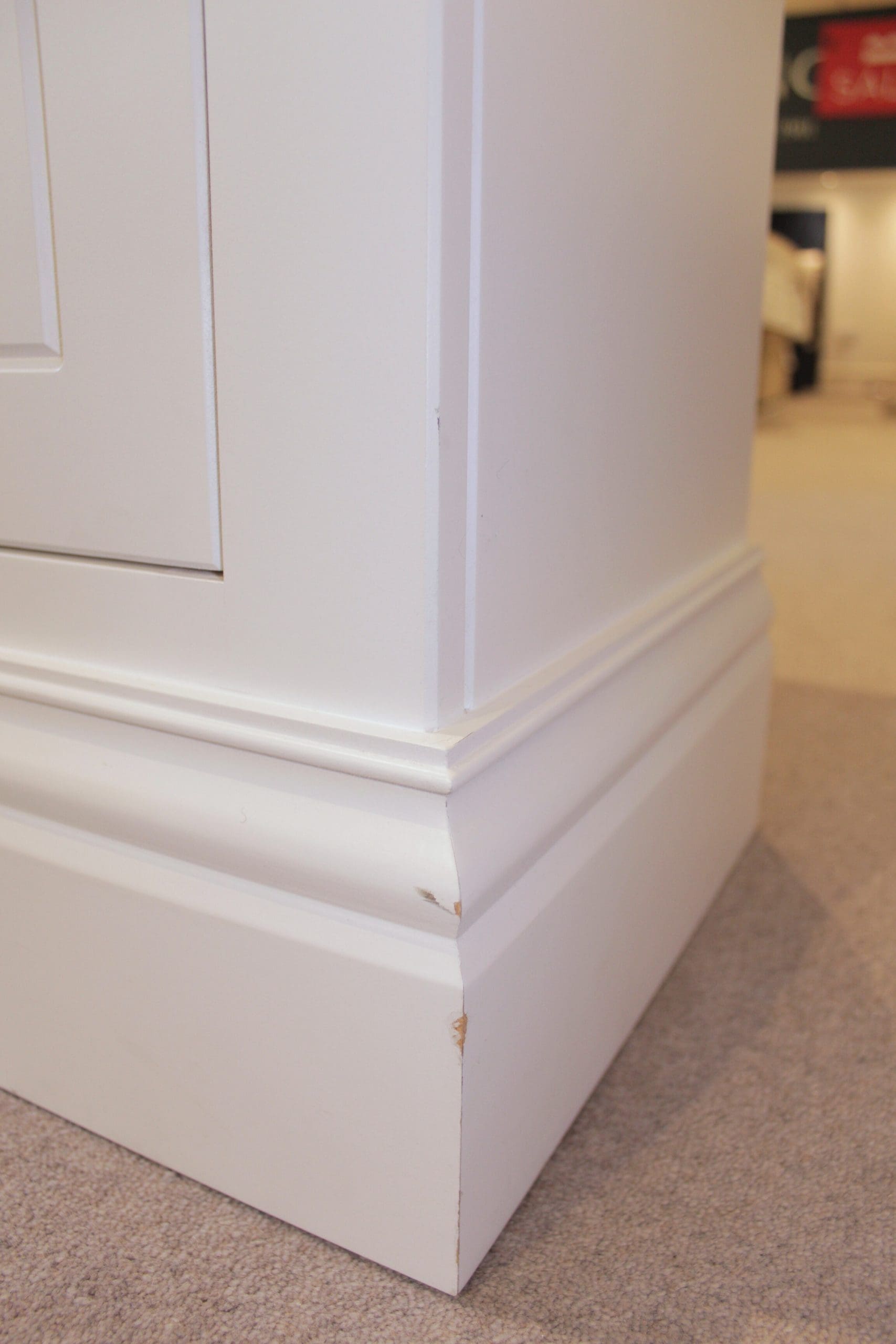 Ex Display - New England Small One Door Open Shelf Bedside Cabinet - Image 5