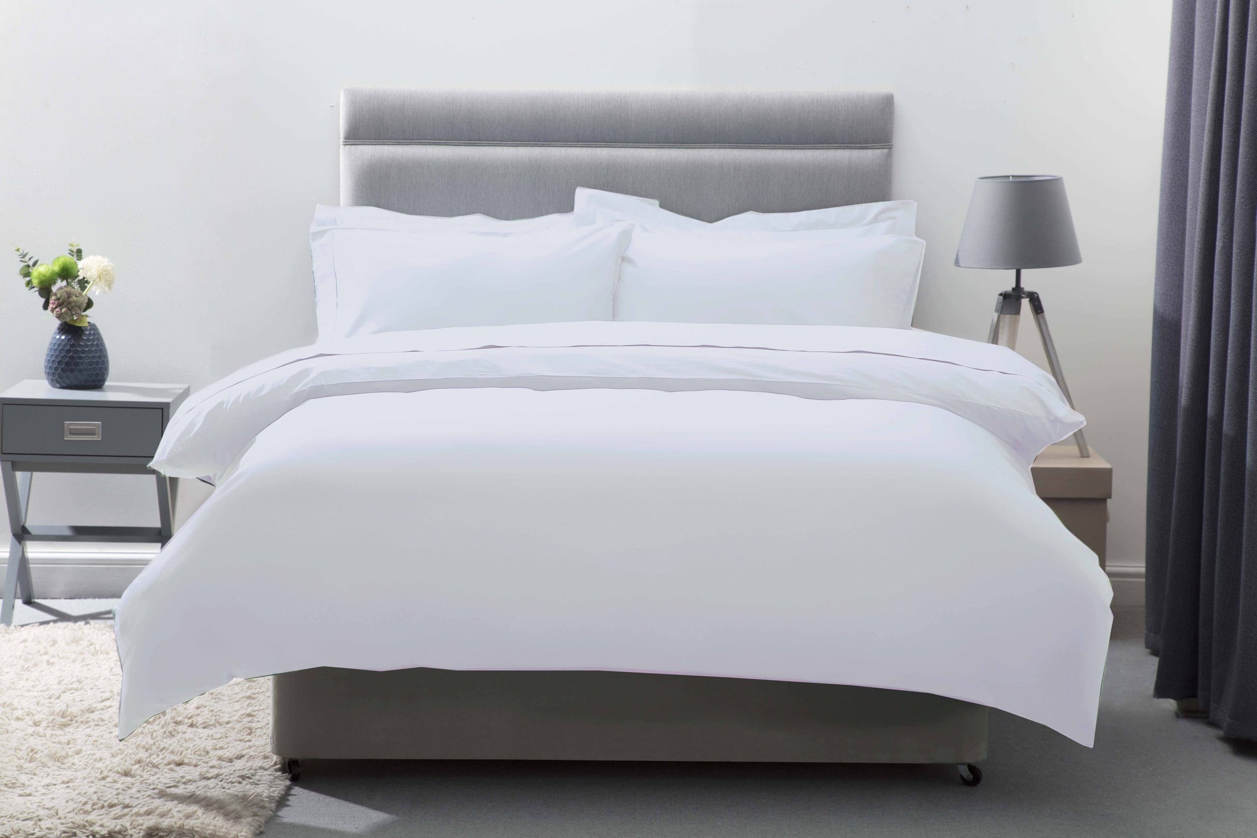 Belledorm 200TC Egyptian Cotton White Duvet Cover