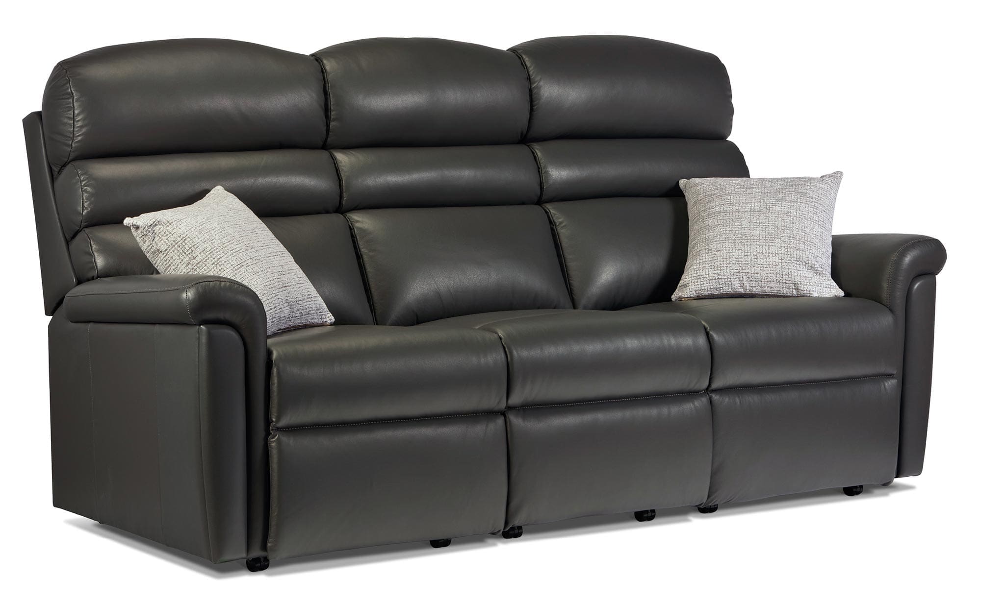 Sherborne Comfi-sit 3-Seater Fixed Settee In Leather