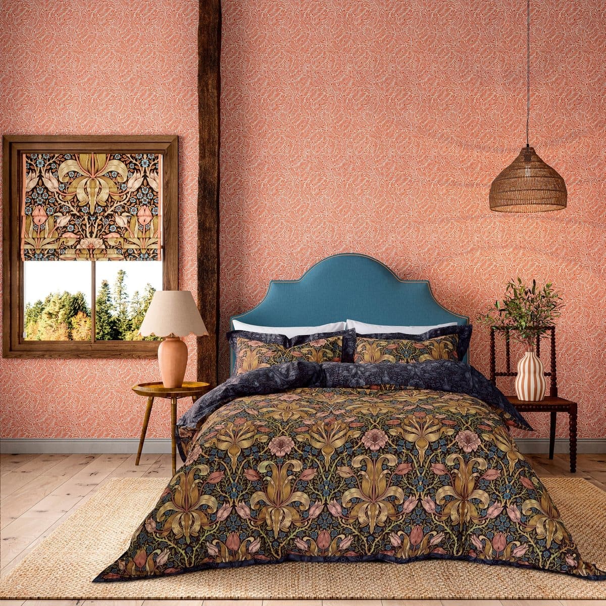 Morris & Co Spring Thicket Duvet Set Double