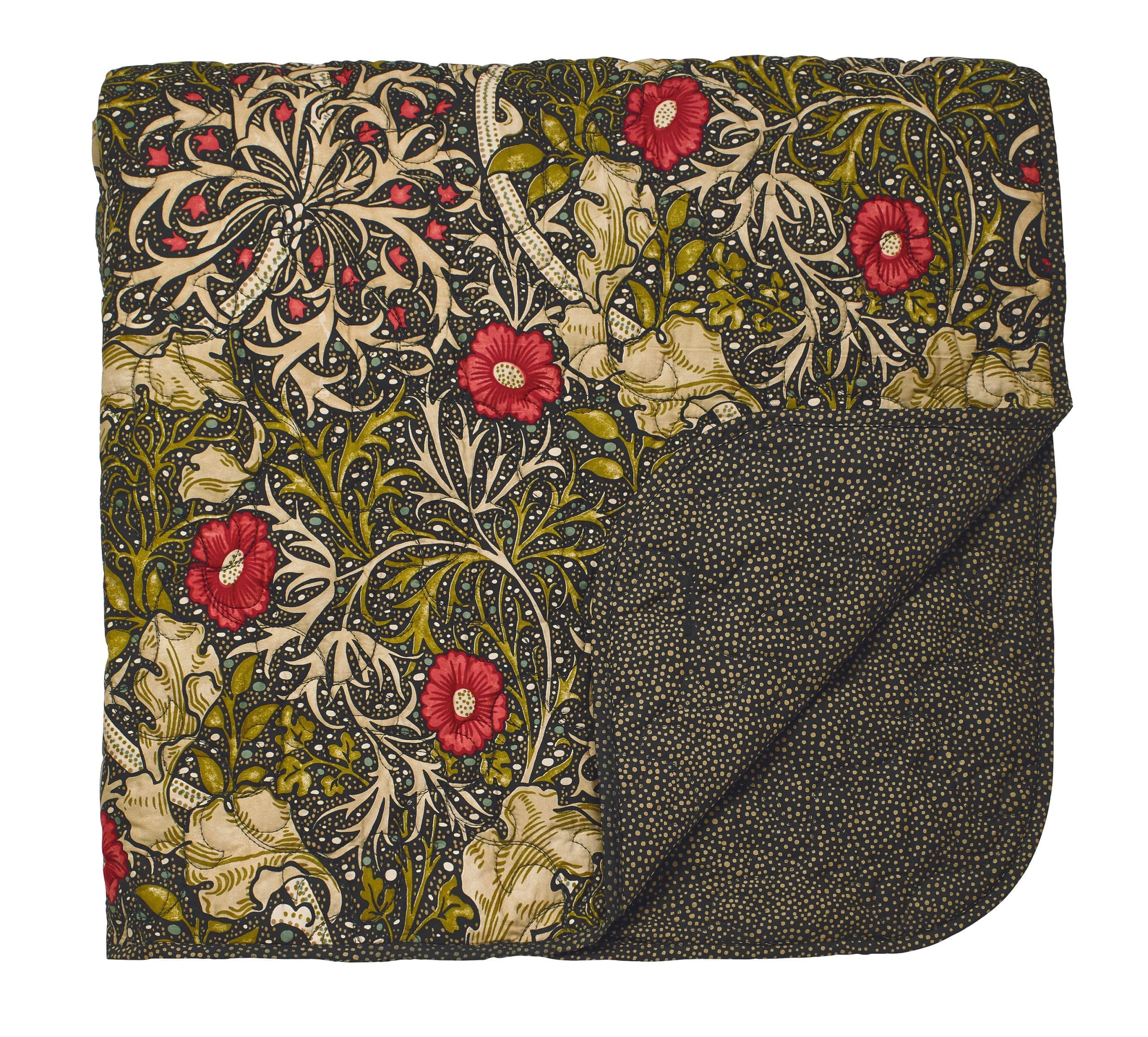 Morris & Co Seaweed Quilted Throw