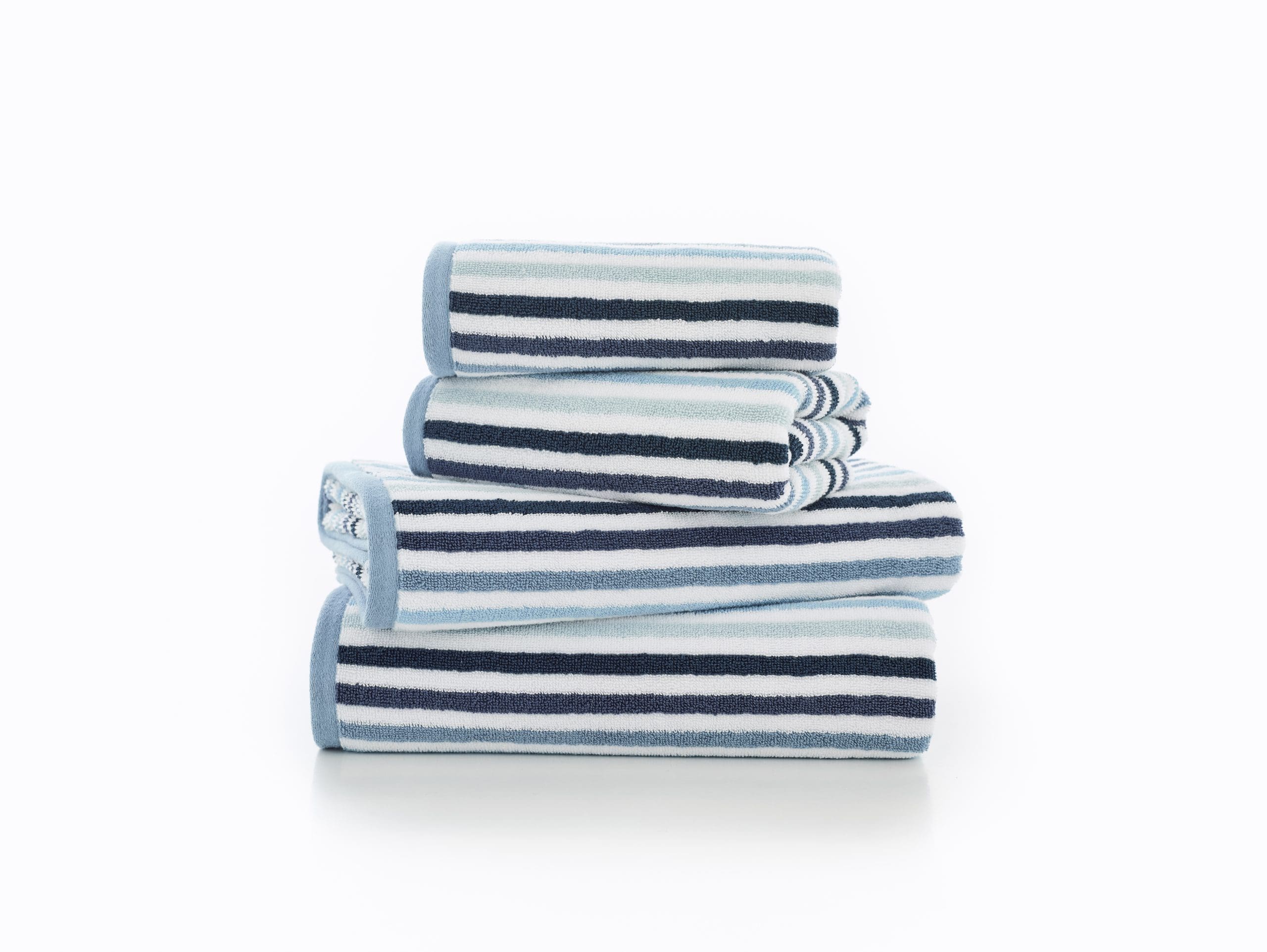 Deyongs Bliss Linear Stripe Towels in Blue - Image 3