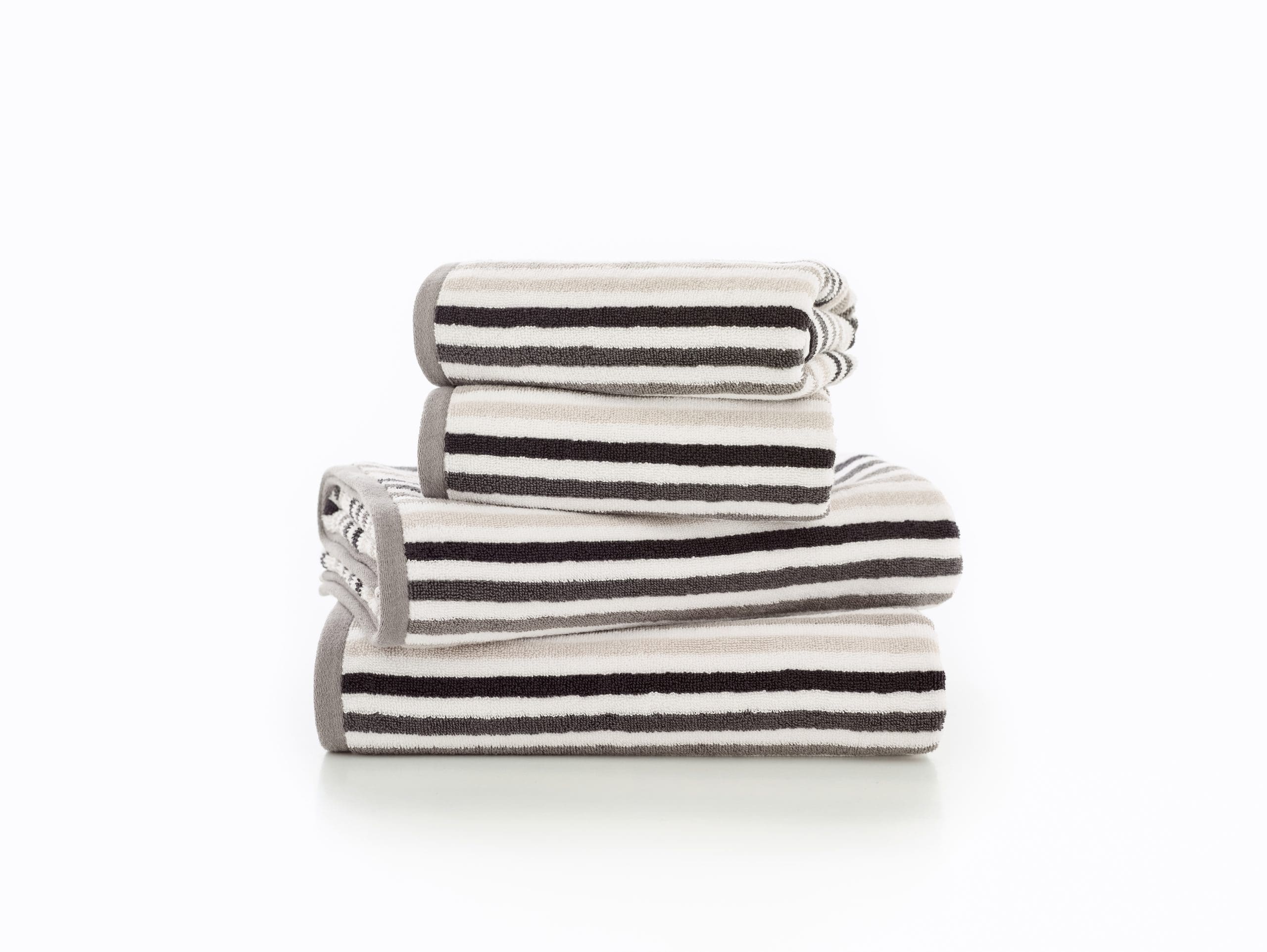 Deyongs Bliss Linear Stripe Towels in Chrome - Image 3