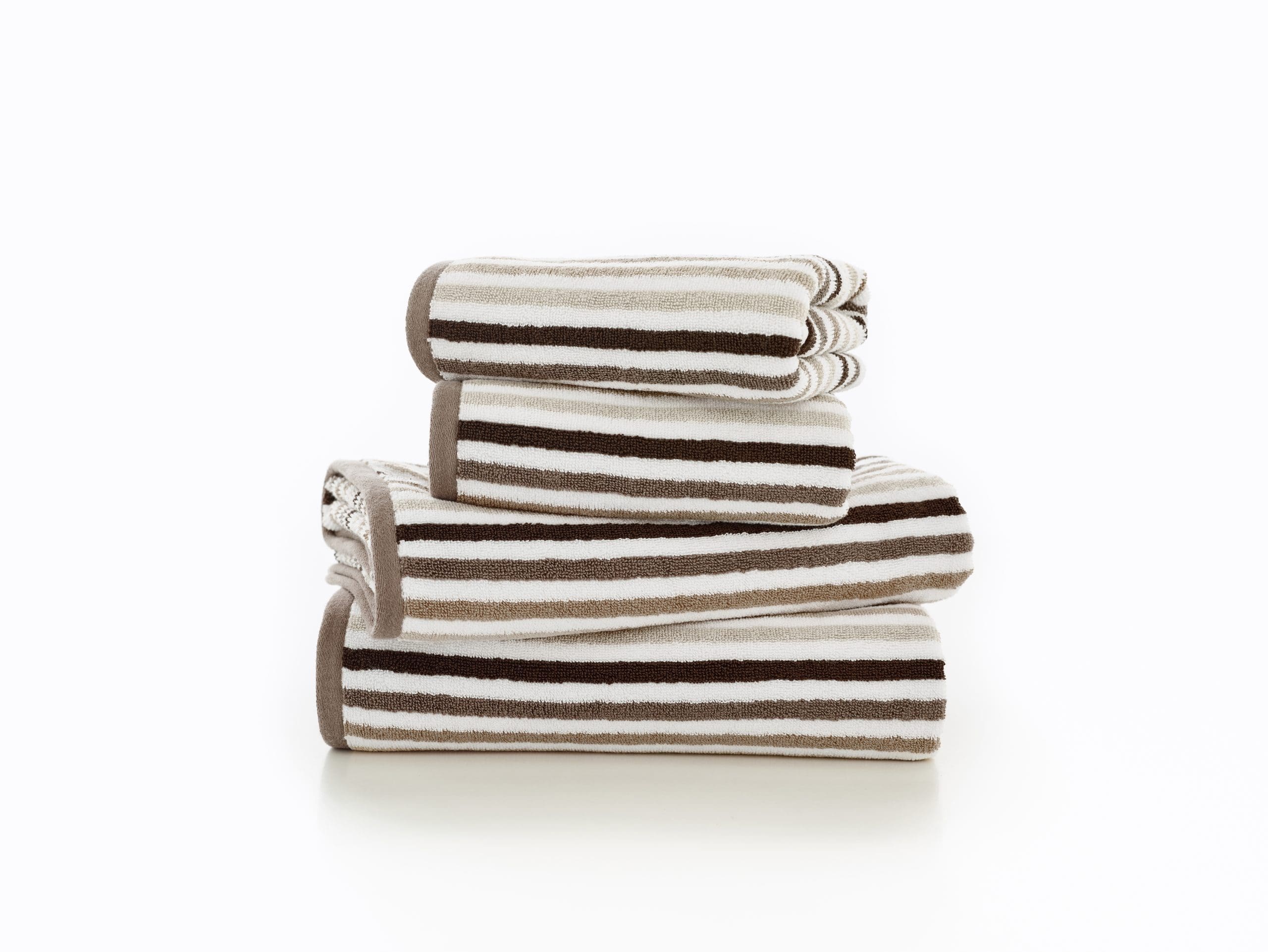 Deyongs Bliss Linear Stripe Towels in Natural - Image 3