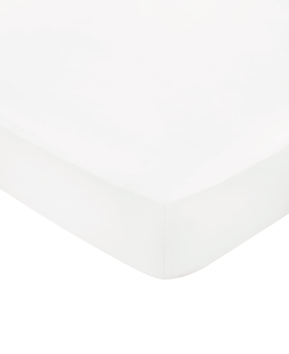 Bedeck of Belfast Fine Linens 400 TC Sateen Plain Dye Fitted Sheet in White