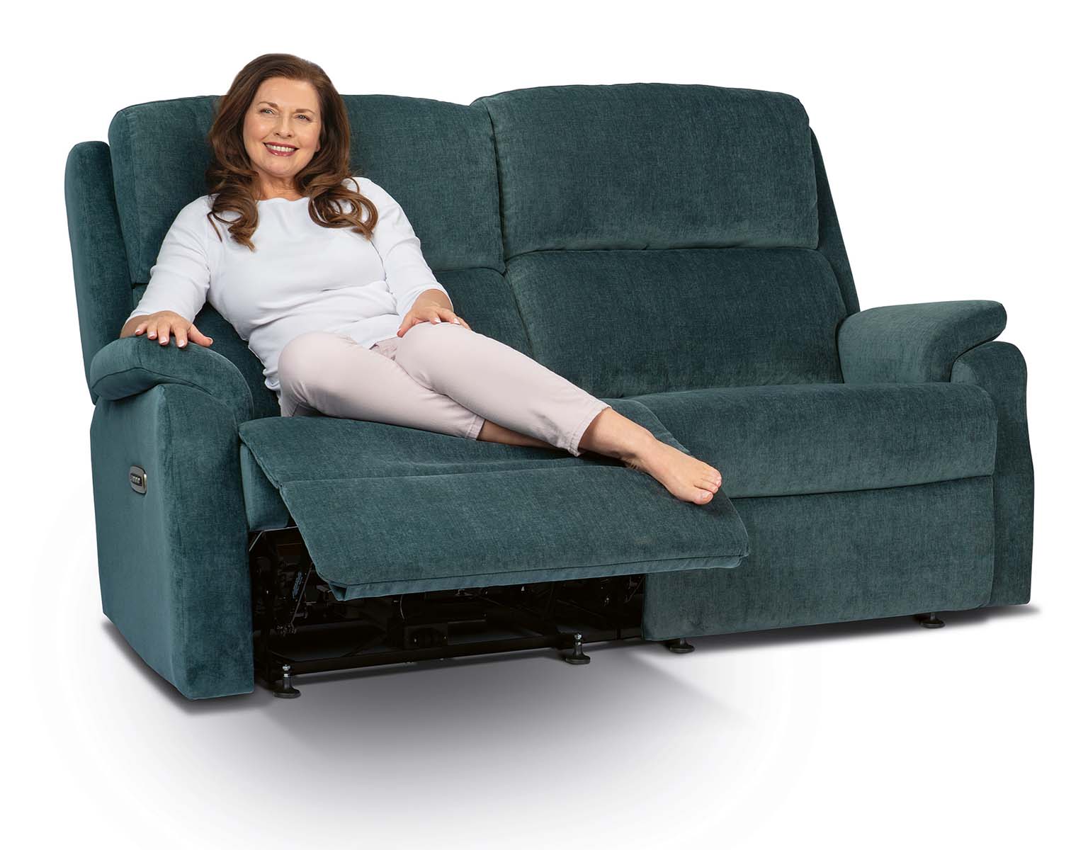 Sherborne Dakota 2-Seater Lounger Manual Reclining Settee In Fabric